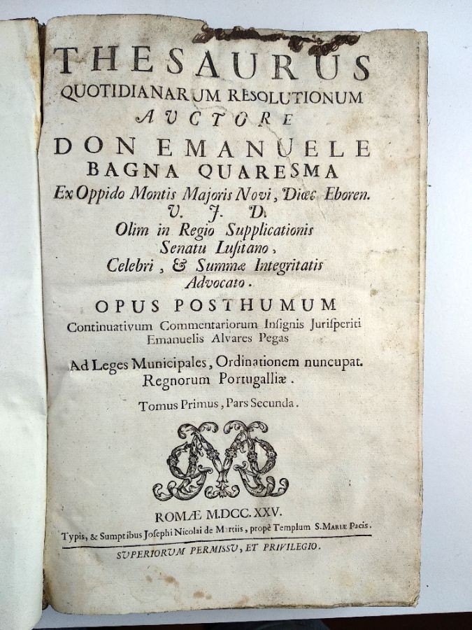 Thesaurus Quotidianarum Resolutionum – 1724