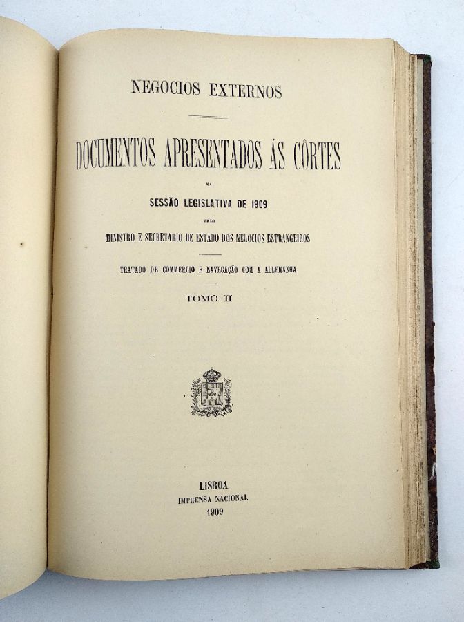 Tratado de Commercio e Navegação com a Allemanha – 1909