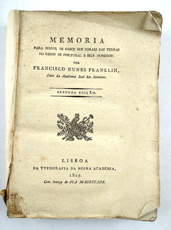 Memoria para Servir de Indice dos Foraes das Terras do Reino de Portugal e seus Dominios (1825)