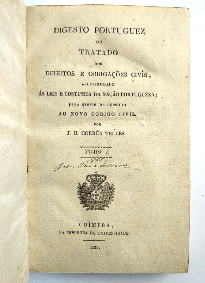 Digesto Portuguez ou Tratado dos Direitos e Obrigações Civis (1835)