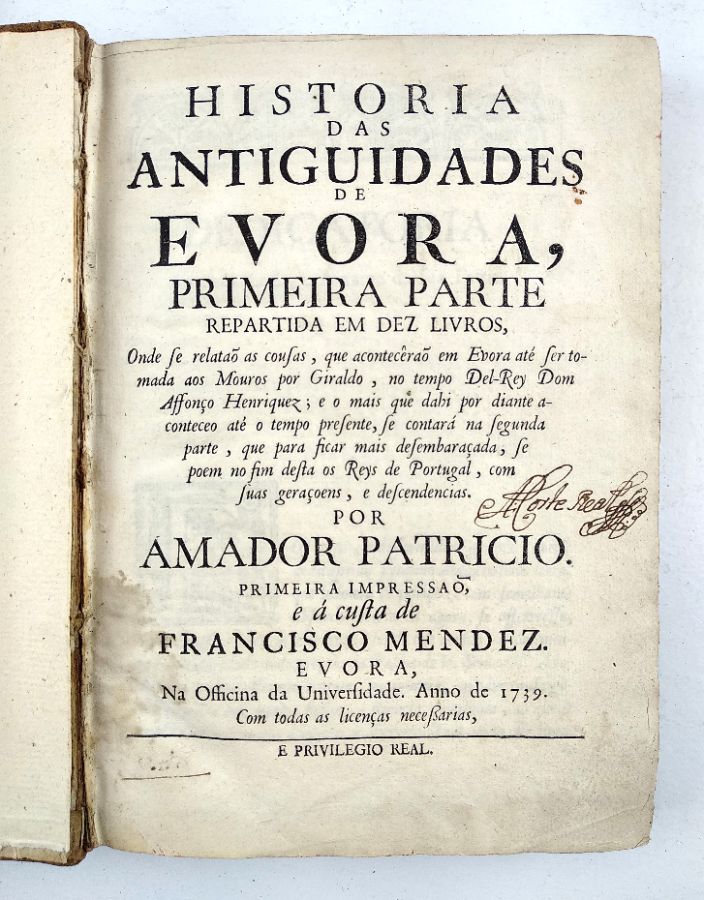 HISTORIA DAS ANTIGUIDADES DE ÉVORA