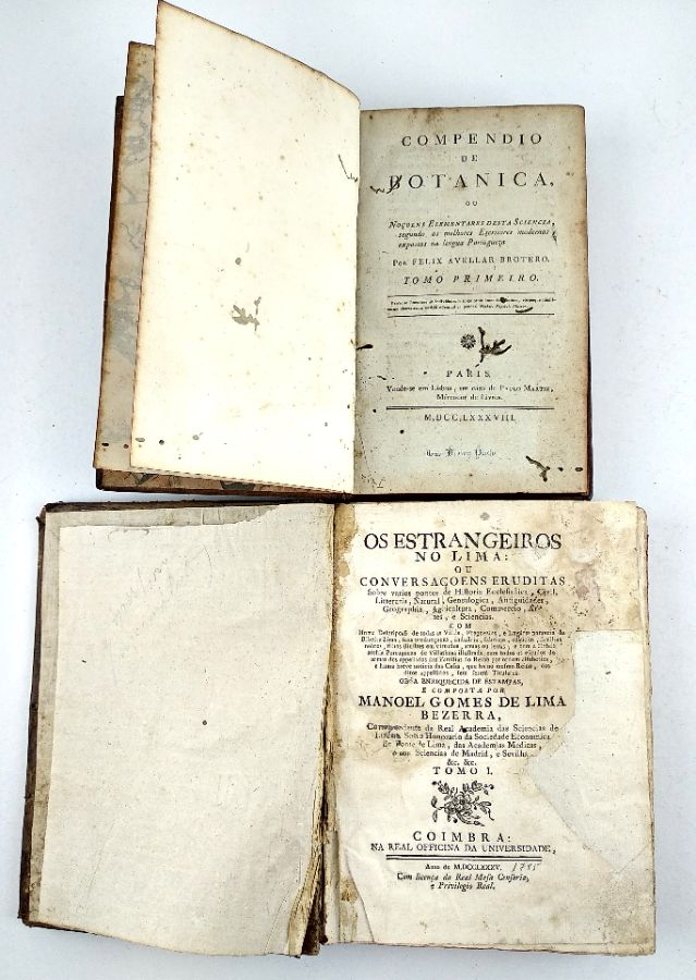 1ª EDIÇÃO DE OS ESTRANGEIROS NO LIMA E COMPENDIO DE BOTANICA