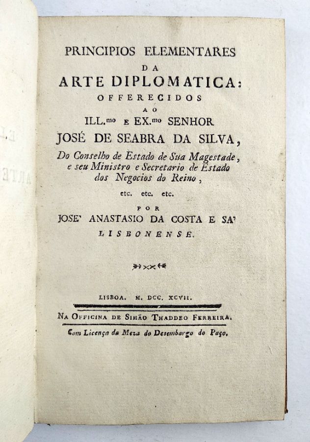 Princípios Elementares da Arte Diplomática (1797)