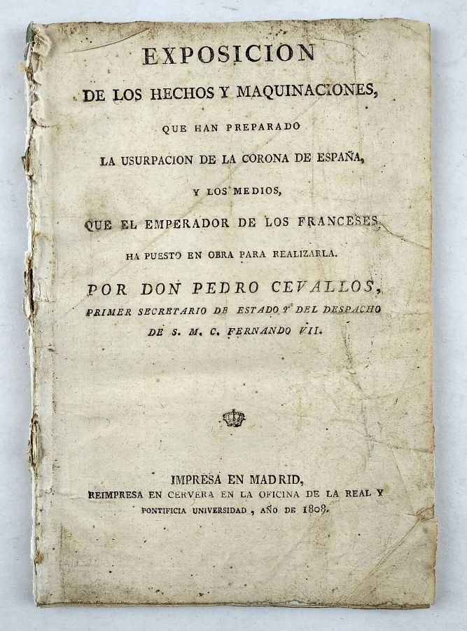 Guerra Peninsular – rara obra sobre a usurpação de Napoleão em Espanha (1808)