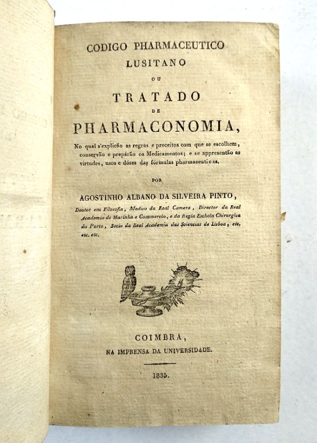 Código Pharmaceutico Lusitano ou Tratado de Pharmaconomia – 1ª edição