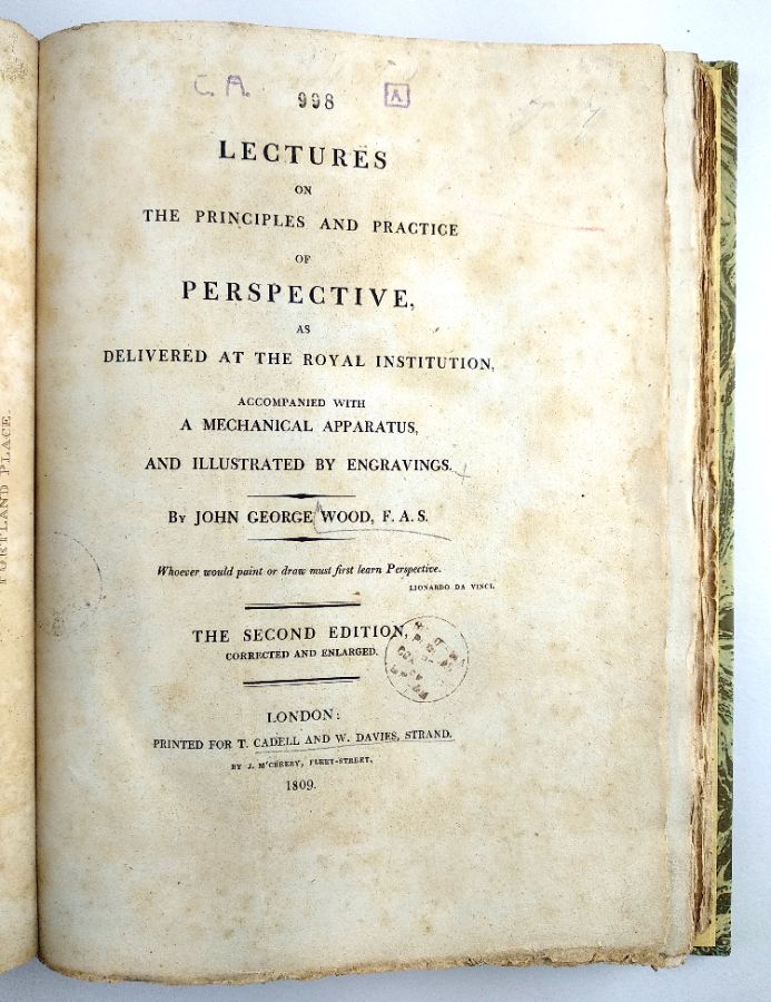 Lectures on the Principles and Practice of Perspective as Delivered at the Royal Intitution