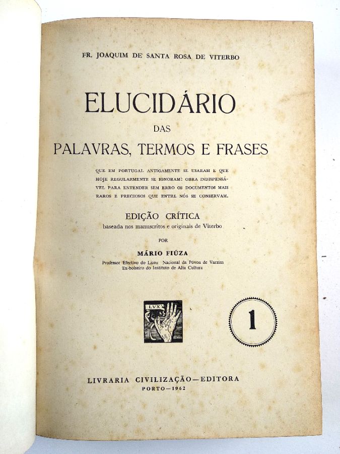 Elucidario das palavras