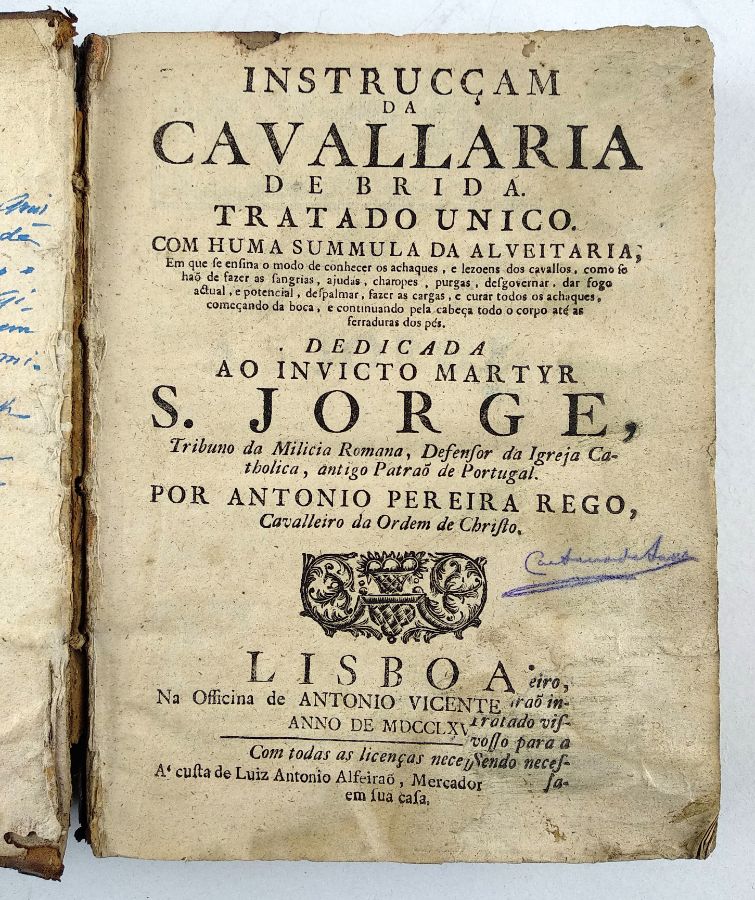 Instrucçam da Cavallaria de Brida - 1767