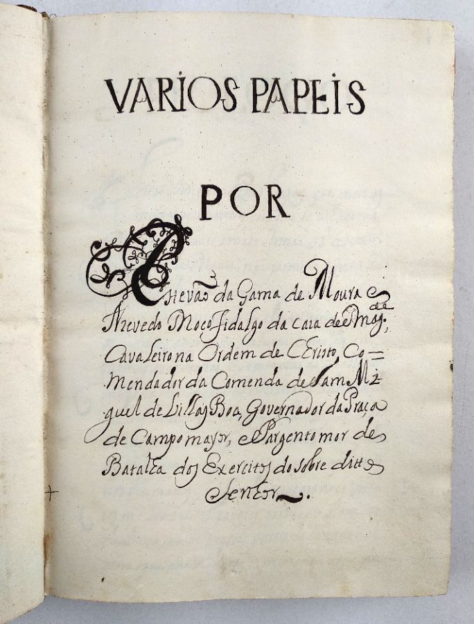 Manuscrito – Estêvão da Gama de Moura Azevedo