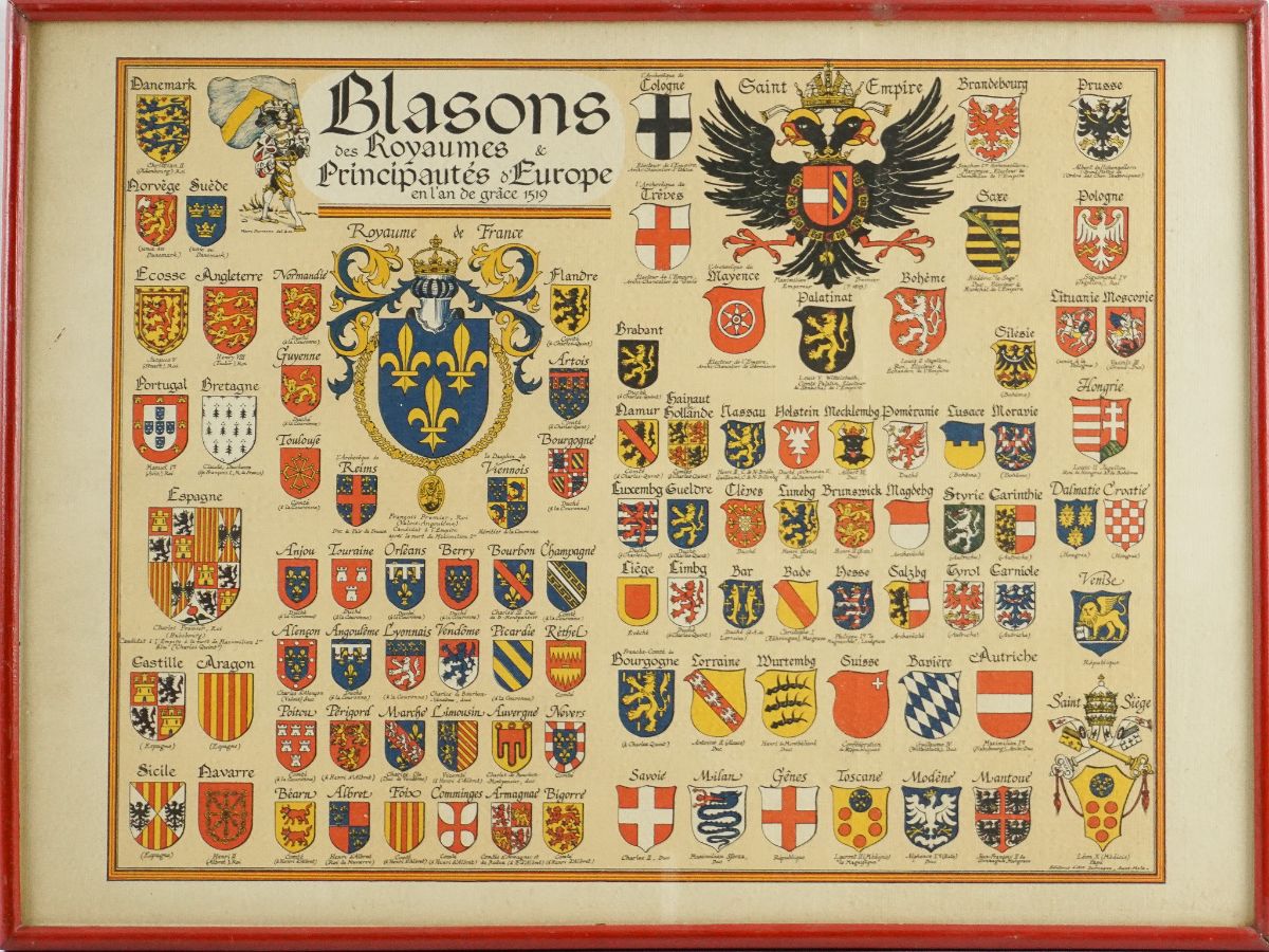 Blasons des Royaumes & Principautés d'Europe 1519