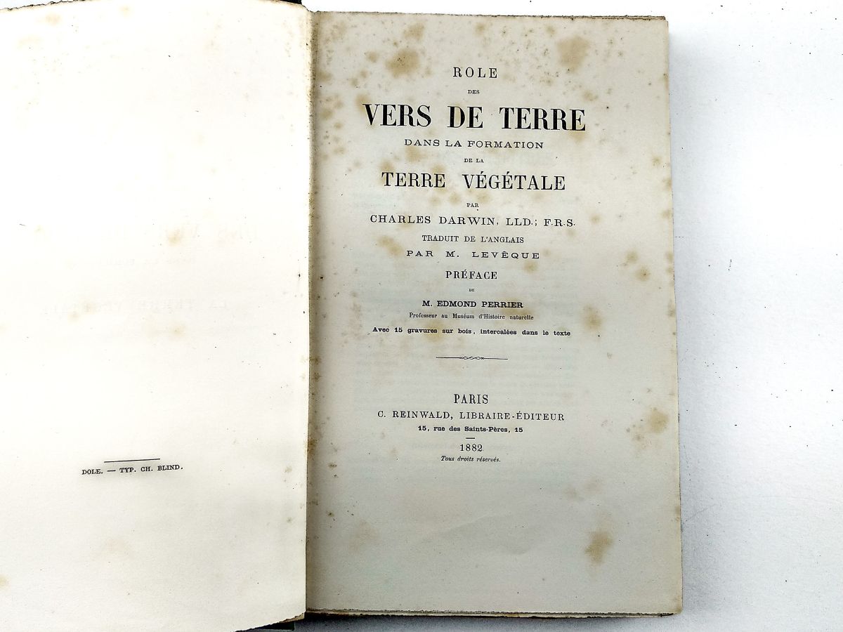 Charles Darwin – Primeira edição francesa 1882