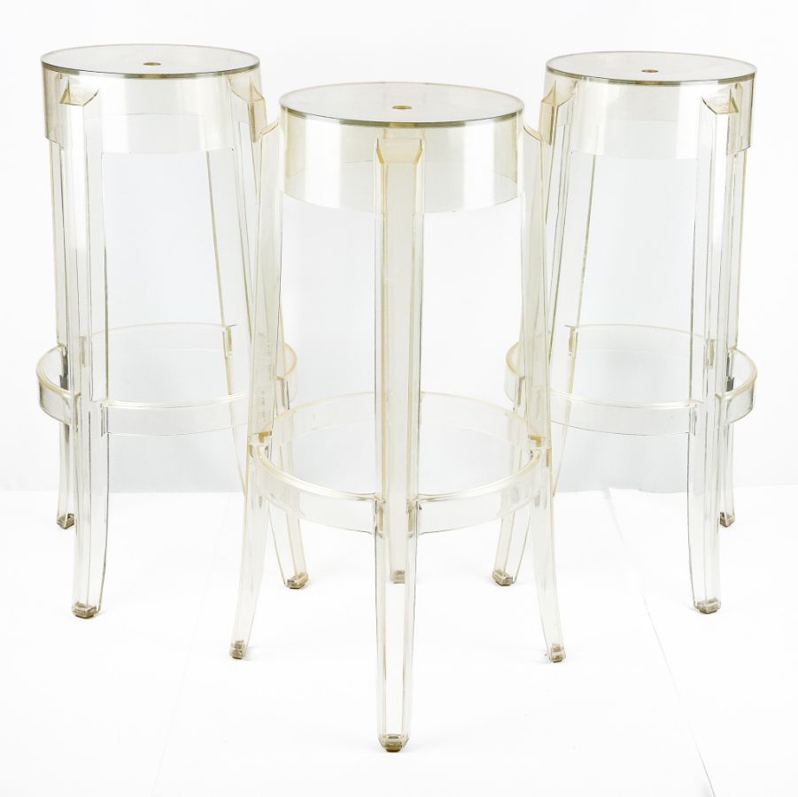 3 Bancos Altos Kartell + Philippe Starck