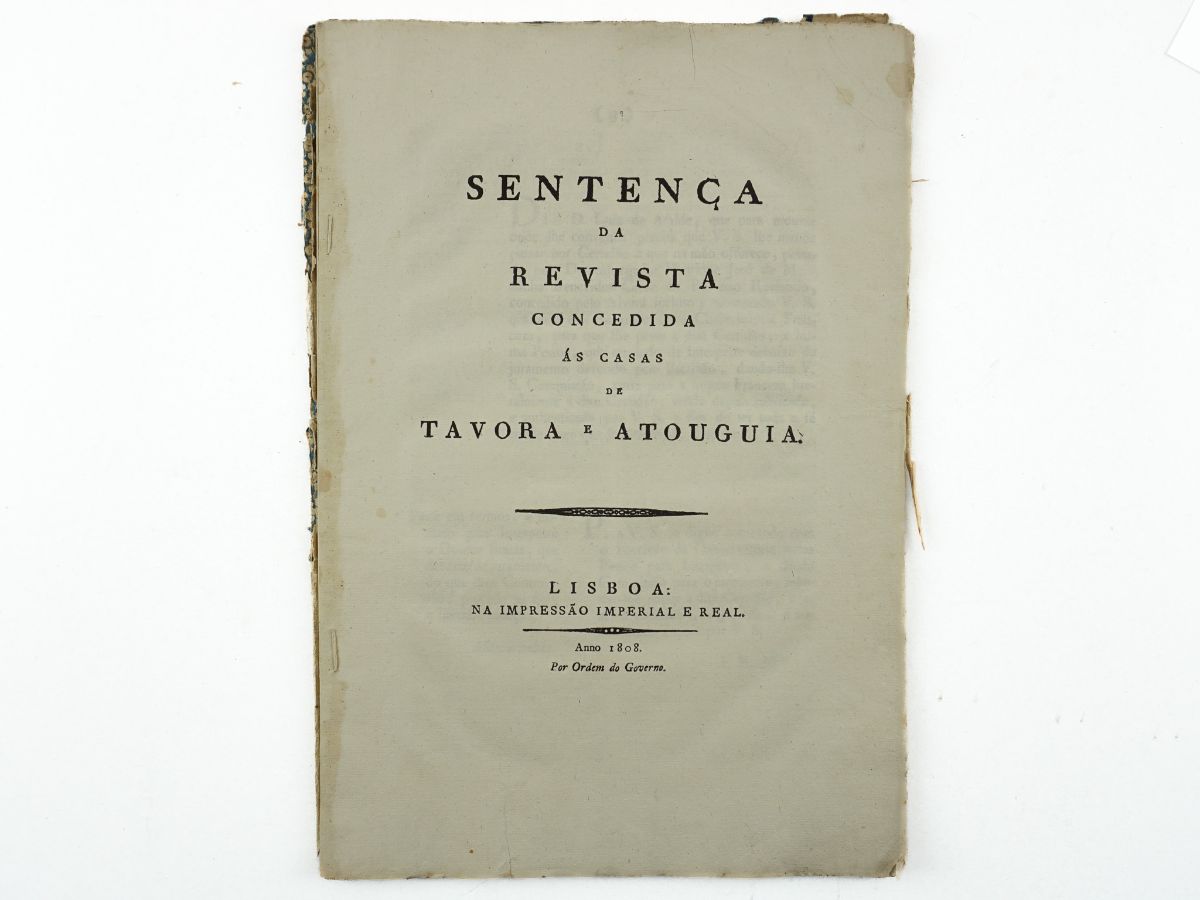 Sentença da revista concedida as casas de Tavora e Atouguia (1808)