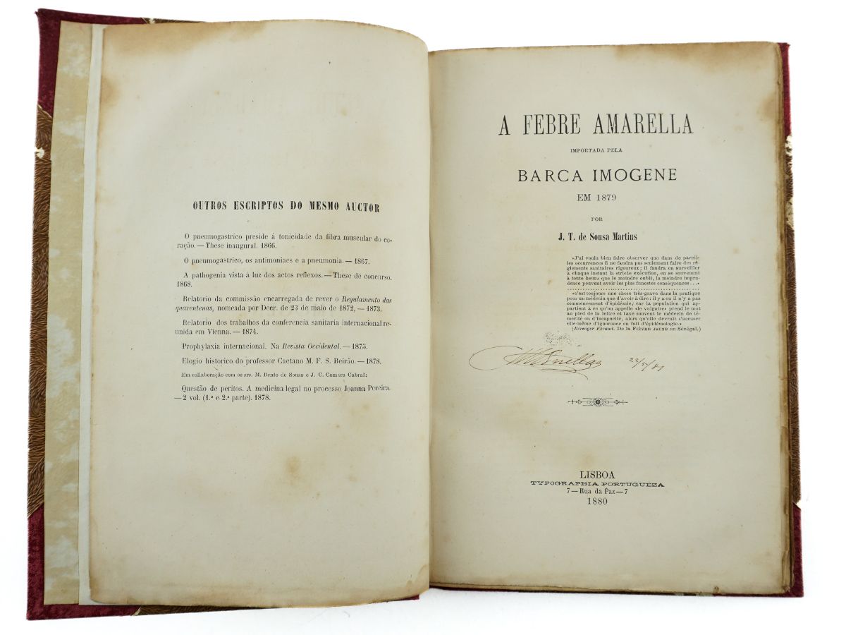 Sousa Martins – A Febre Amarela (1880)