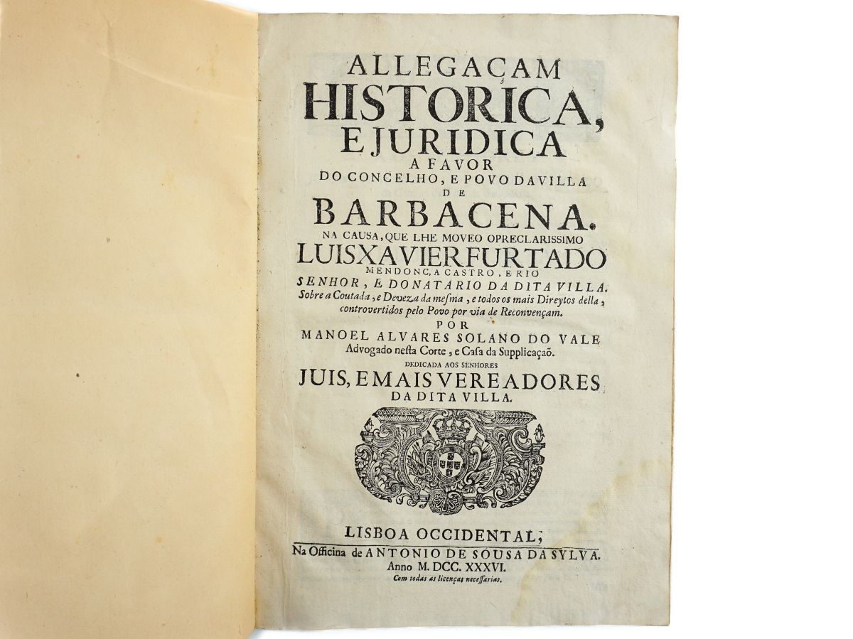 Barbacena – conflito sobre a posse de baldios (1736)