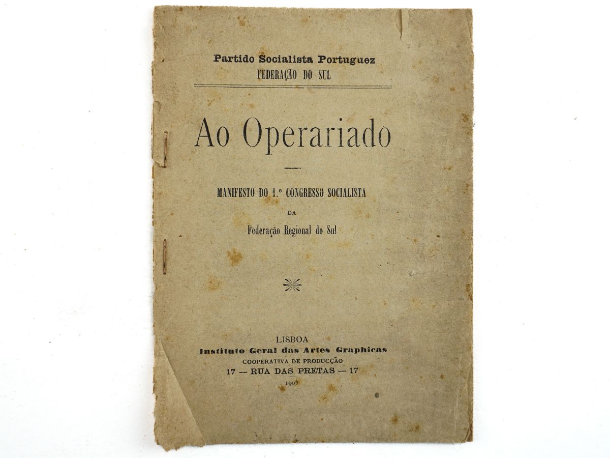 Raríssimo Manifesto do Partido Socialista Português - 1905