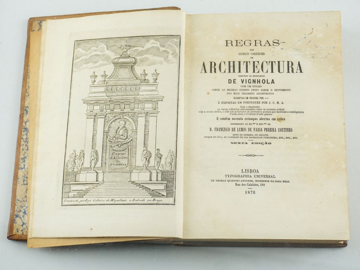 Regras das Cinco Ordens de Architectura segundo os Principios de Vignhola 1876