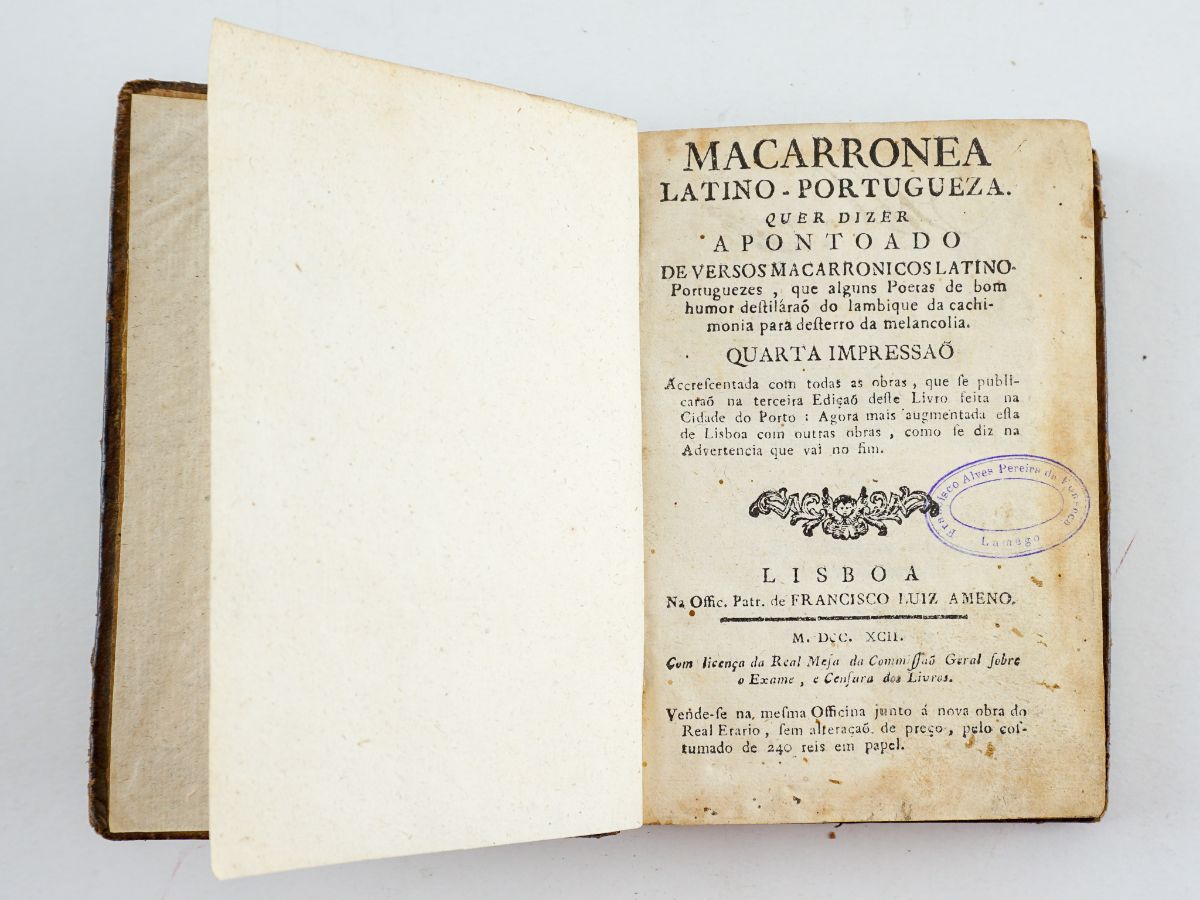 Macarronea Latino – Portuguesa - 1792