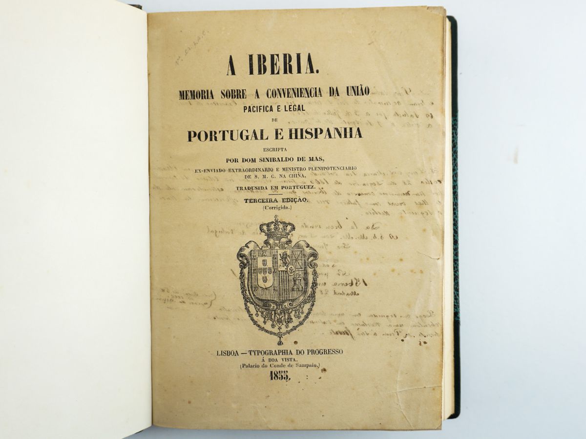 Clássica obra Iberista, avogando a integração de Portugal na Espanha (1855)