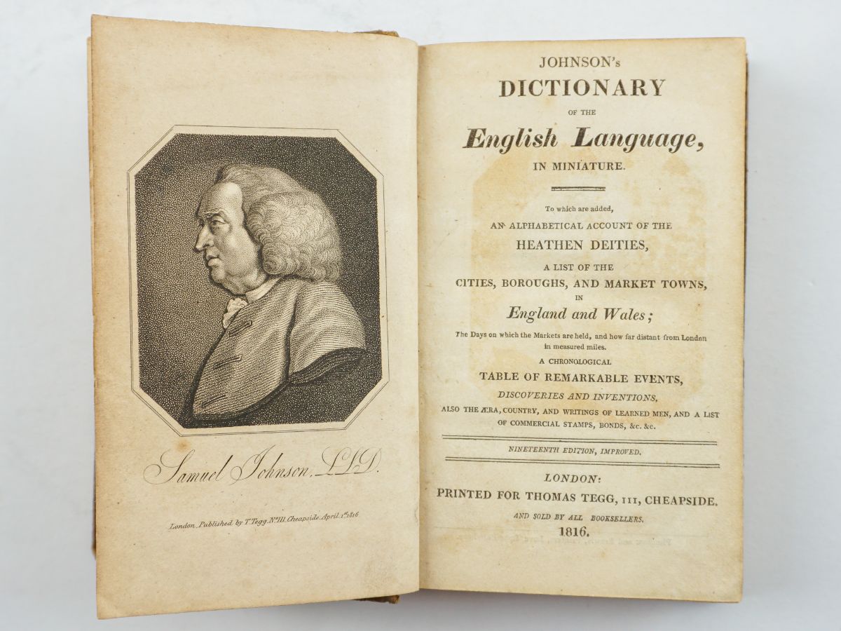 Johnsons´s Dictionary of the English Language in Miniature - 1816