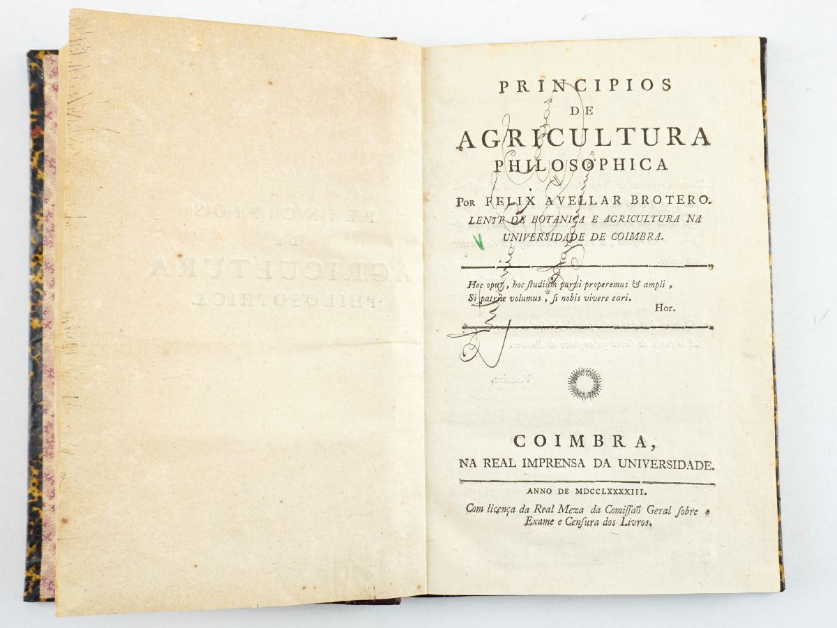 Felix Avellar Brotero – Principios de agricultura philosophica (1793)