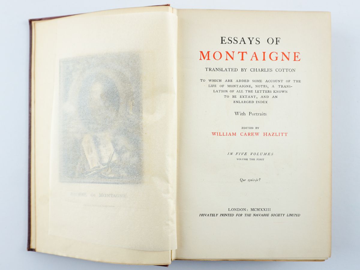 ESSAYS OF MONTAIGNE