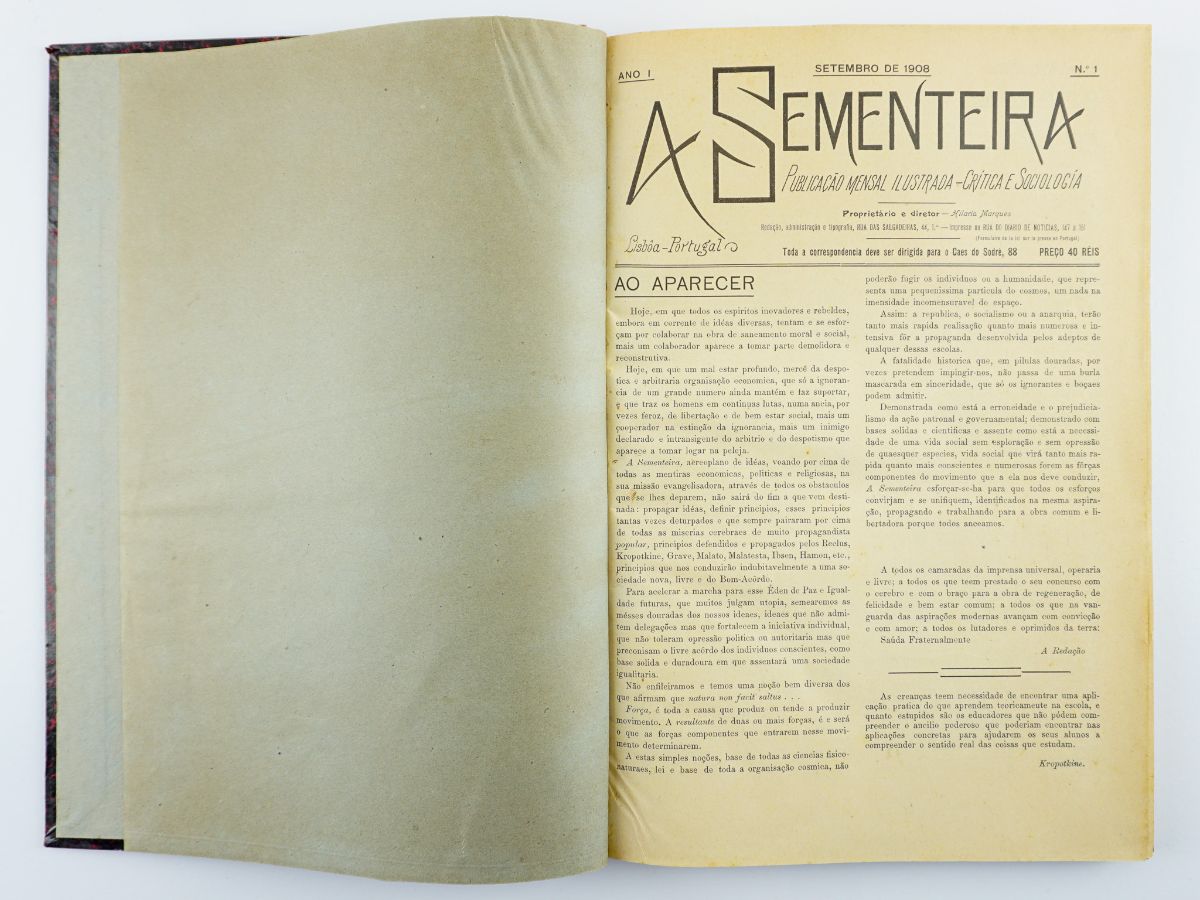 Revista anarquista A Sementeira (1908-1910)