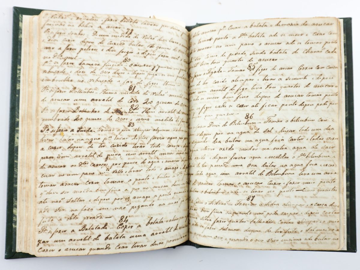 Goa- Manuscrito de Receitas, remédios e procedimentos domésticos em 1850