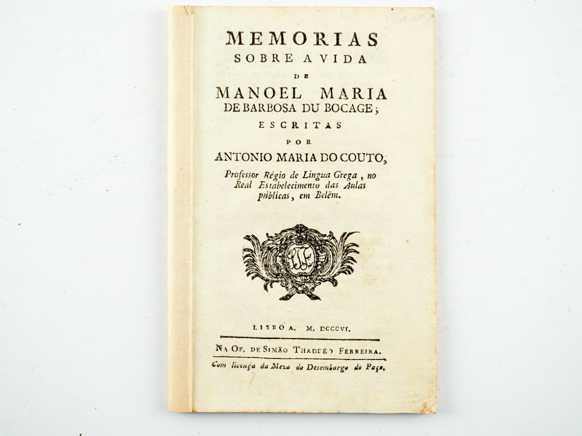 Memorias sobre a vida de Manoel Maria de Barbosa du Bocage (1806)