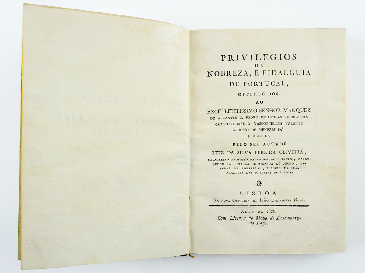 Privilegios da nobreza, e fidalguia de Portugal (1806)