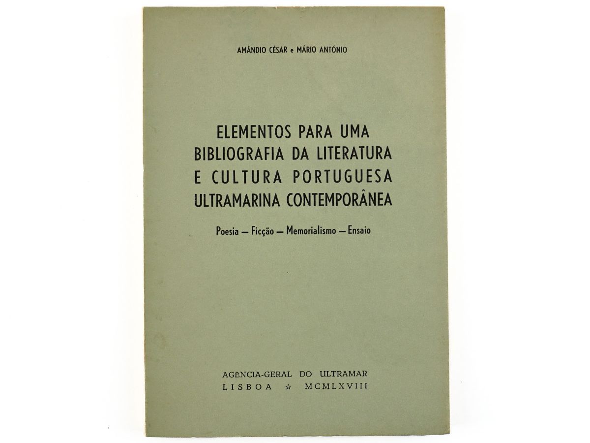 Literatura e Cultura ultramarina (Catálogo)