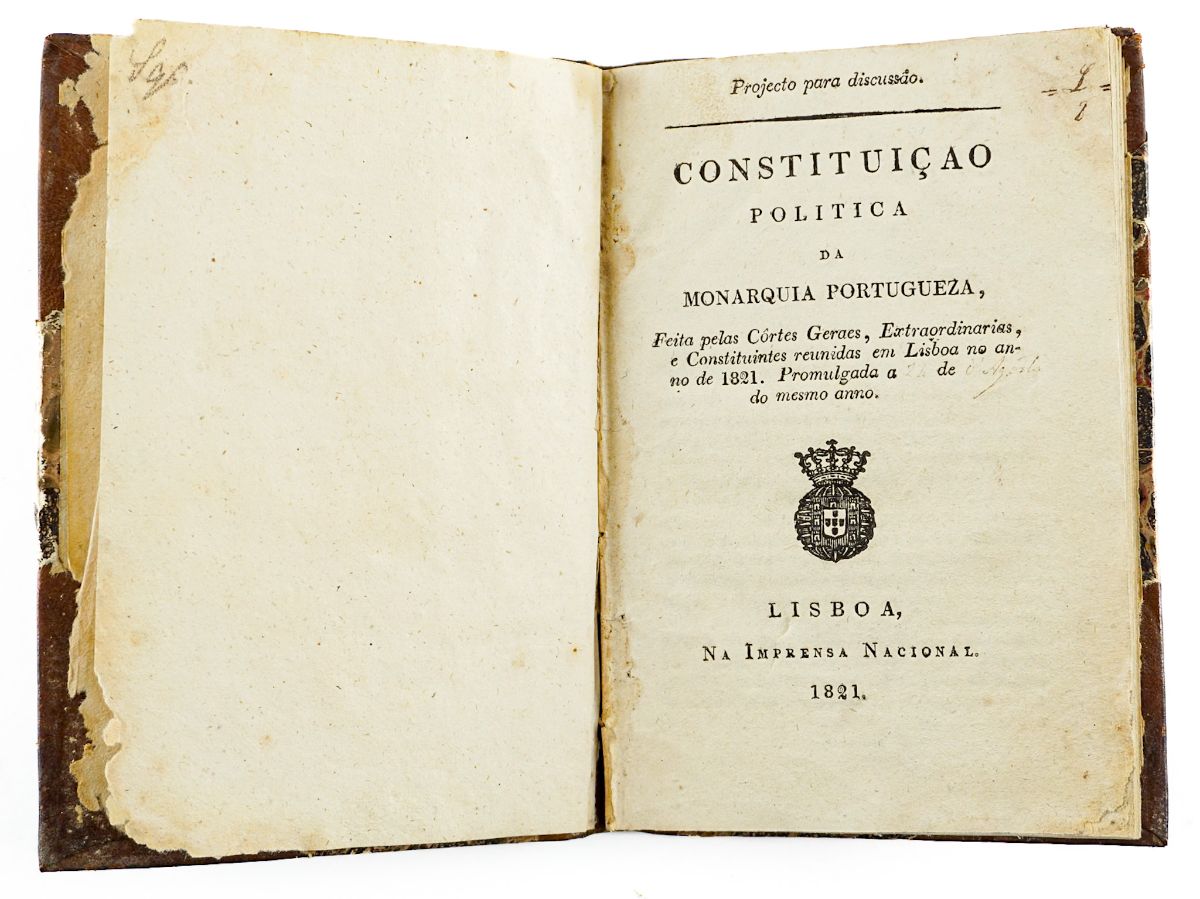 Raríssimo Projecto de Discursão para a Constituição de 1822