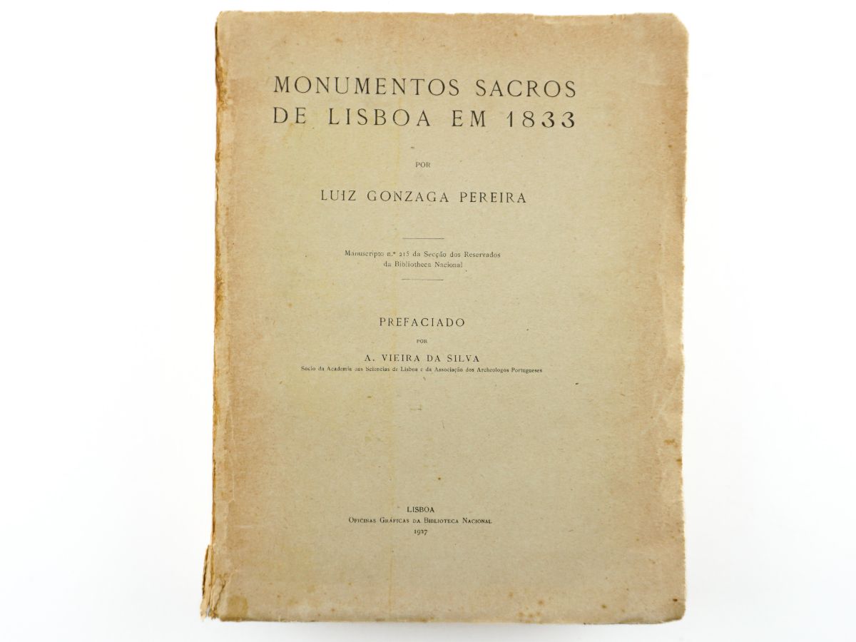 Monumentos Sacros de Lisboa em 1833