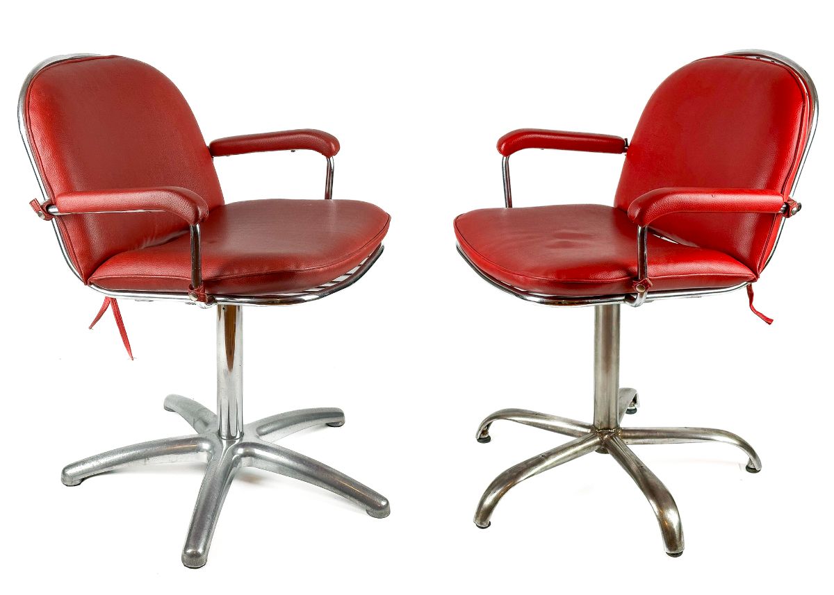 2 cadeiras rotaivas com braços vintage