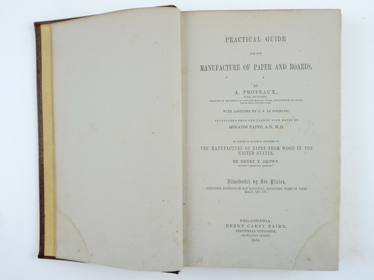 Practical Guide For The Manufacture of Paper and Boards - 1866