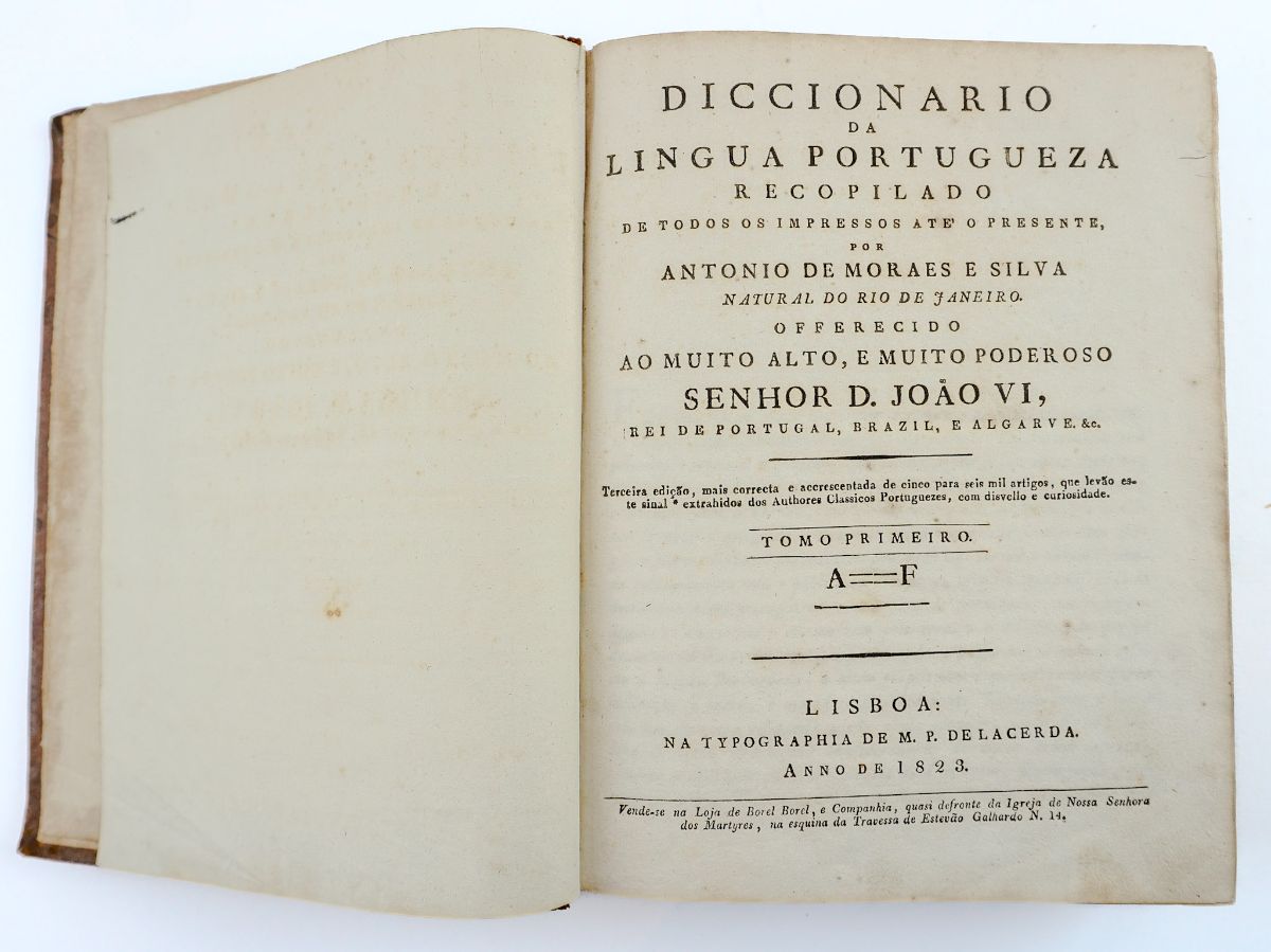 Diccionário da Lingua Portuguesa – António de Moares e Silva