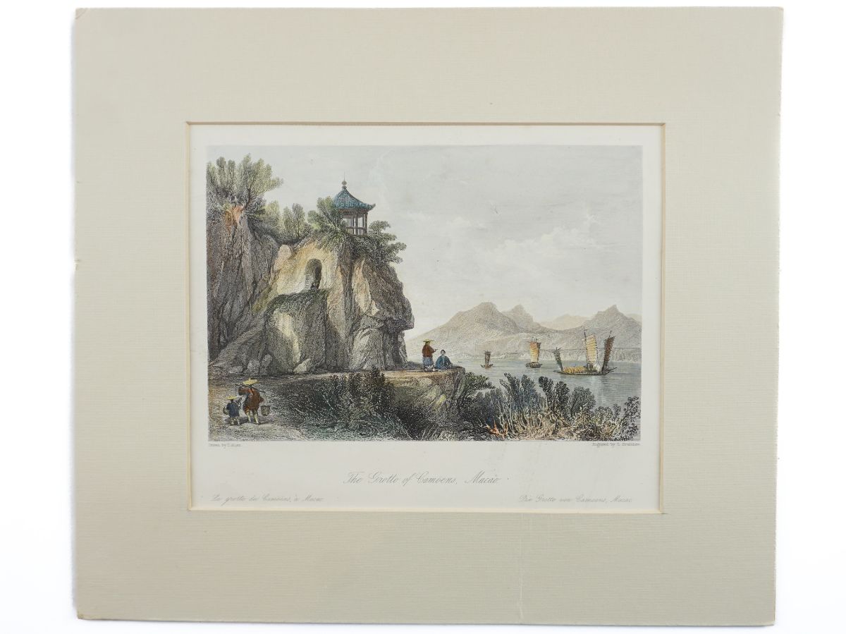 Gravura de Macau – A Gruta de Camões (1843)