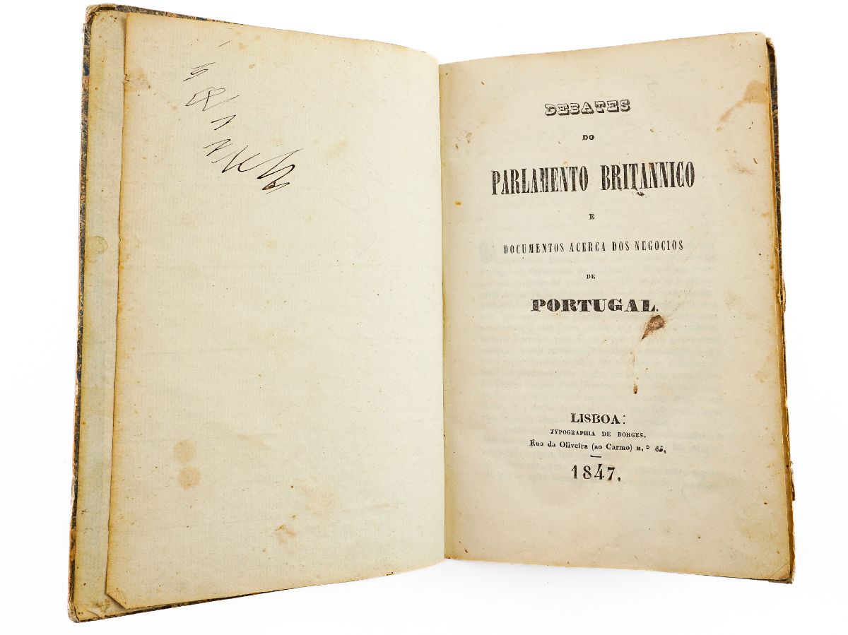 Debates do parlamento britannico e documentos acerca dos negocios de Portugal (1847)