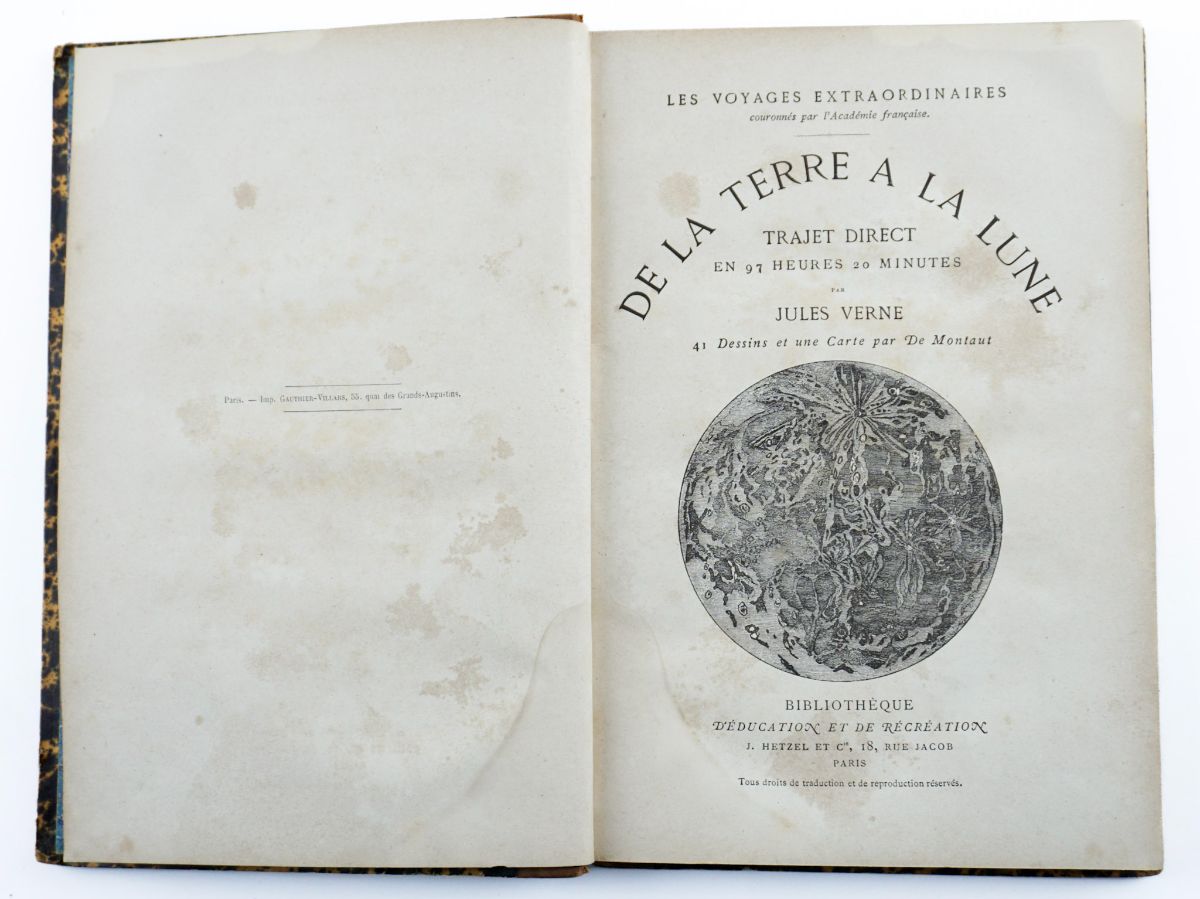 Jules Verne – De La Terre a La Lune Traject Direct en 97 Heures 20 Minutes