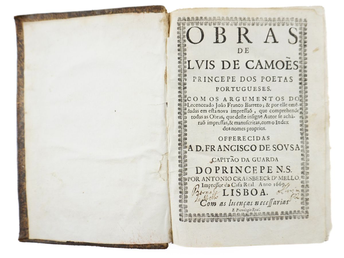 OBRAS DE LUÍS DE CAMÕES - 1669