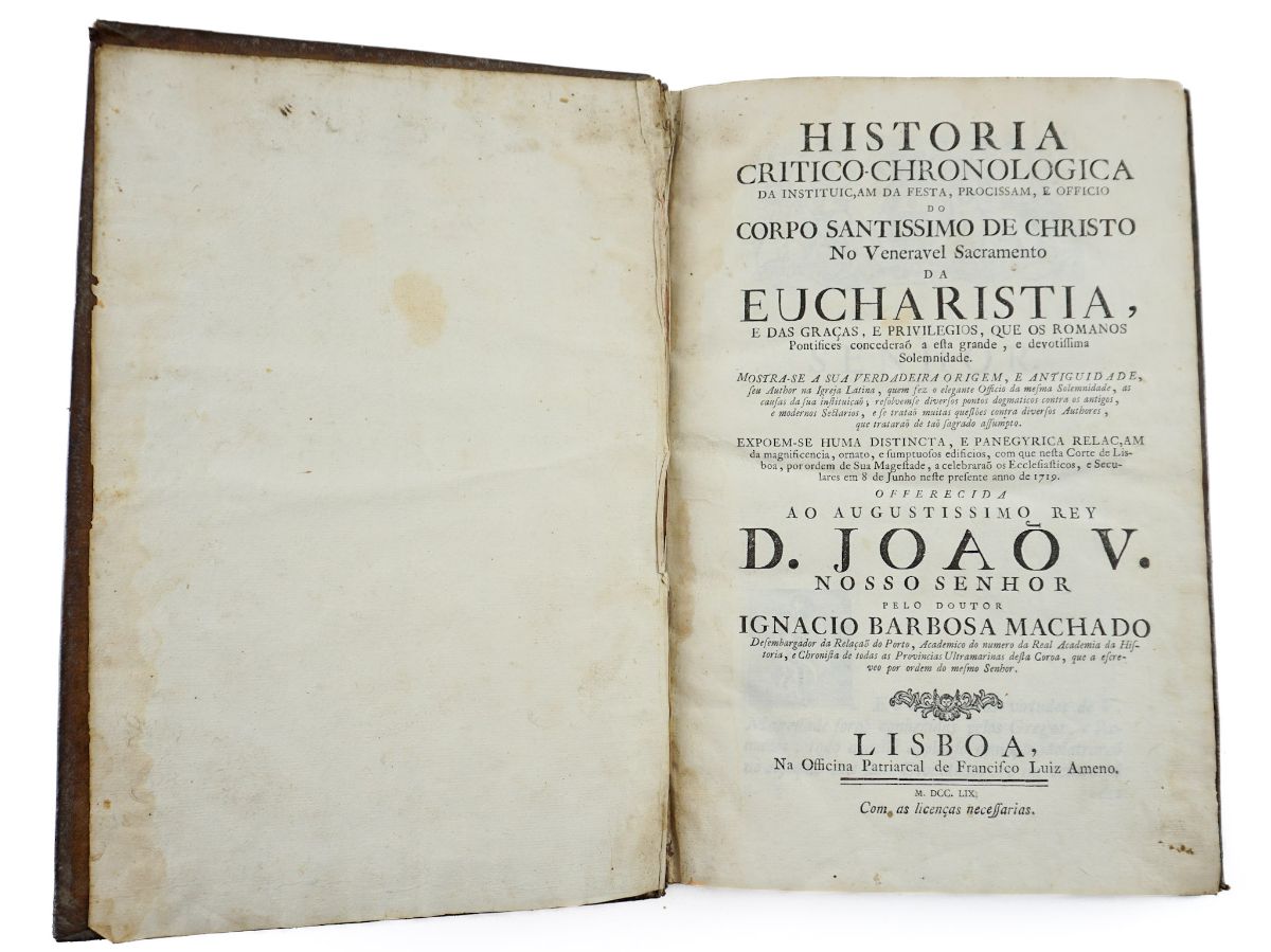 História da festa do Corpus Christi - 1759