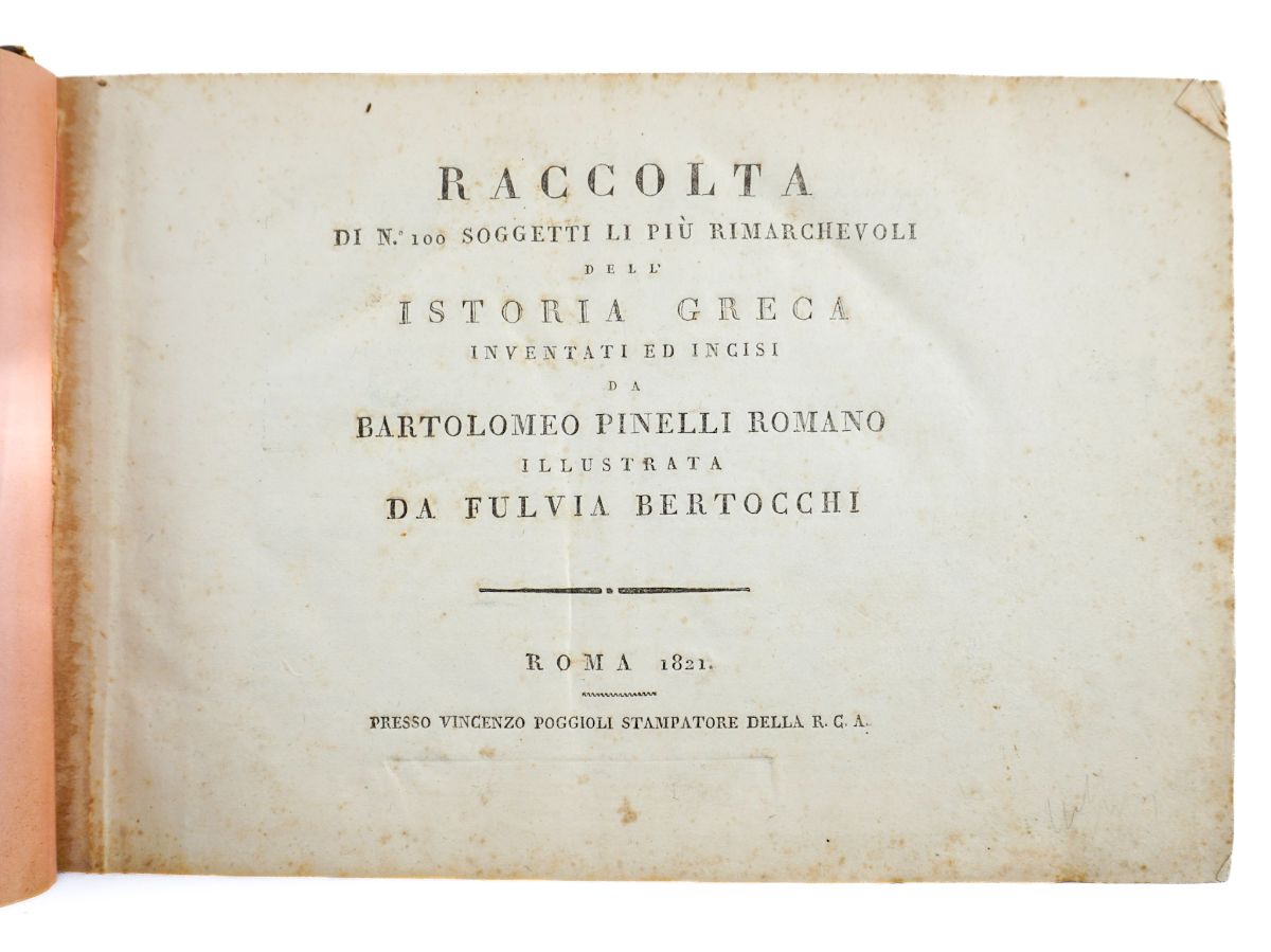 Raccolta di n. 100 soggetti li più rimarchevoli dell'istoria greca, inventati ed incisi.