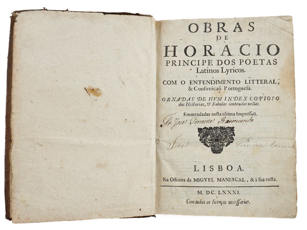 Obras de Horácio Principe dos Poetas – 1681