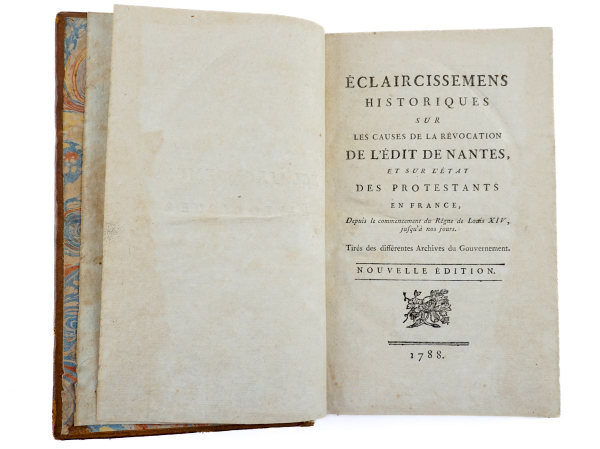 Esclarecimentos sobre a revogação do Édito de Nantes (1788)