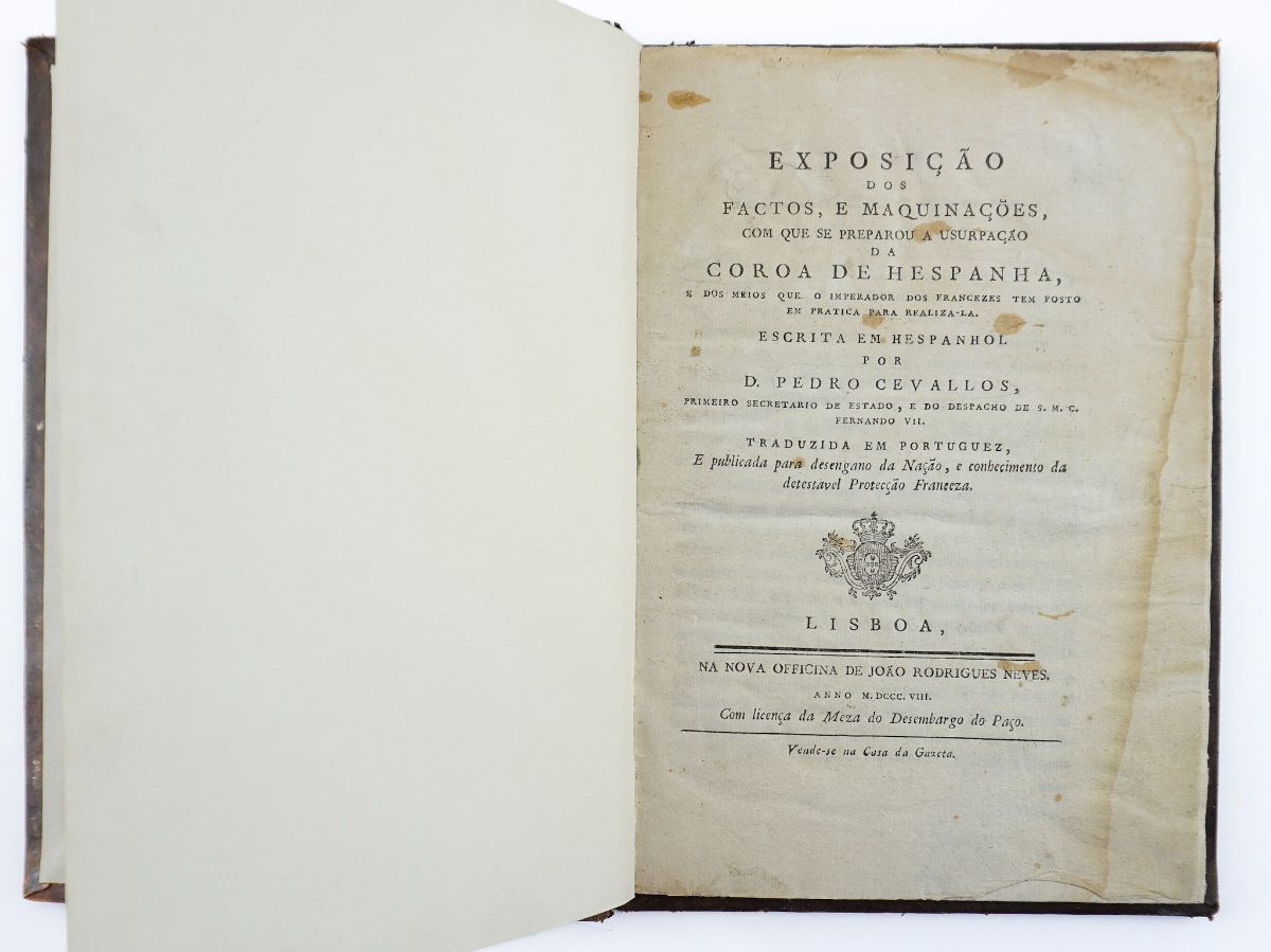 D. Pedro de Cevallos – Escrito político contra a ocupação francesa em Espanha (1808)