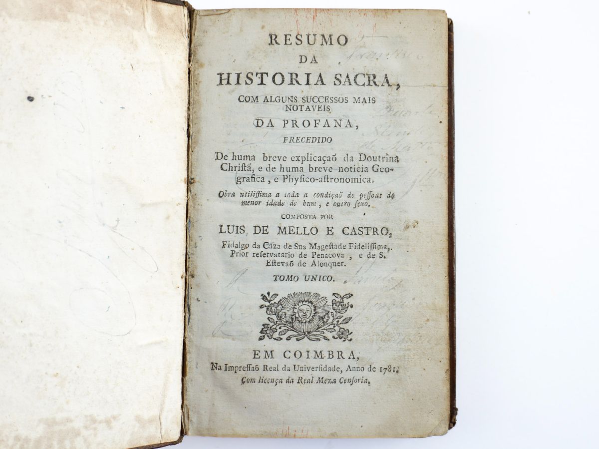 Resumo da Historia Sacra (1781)