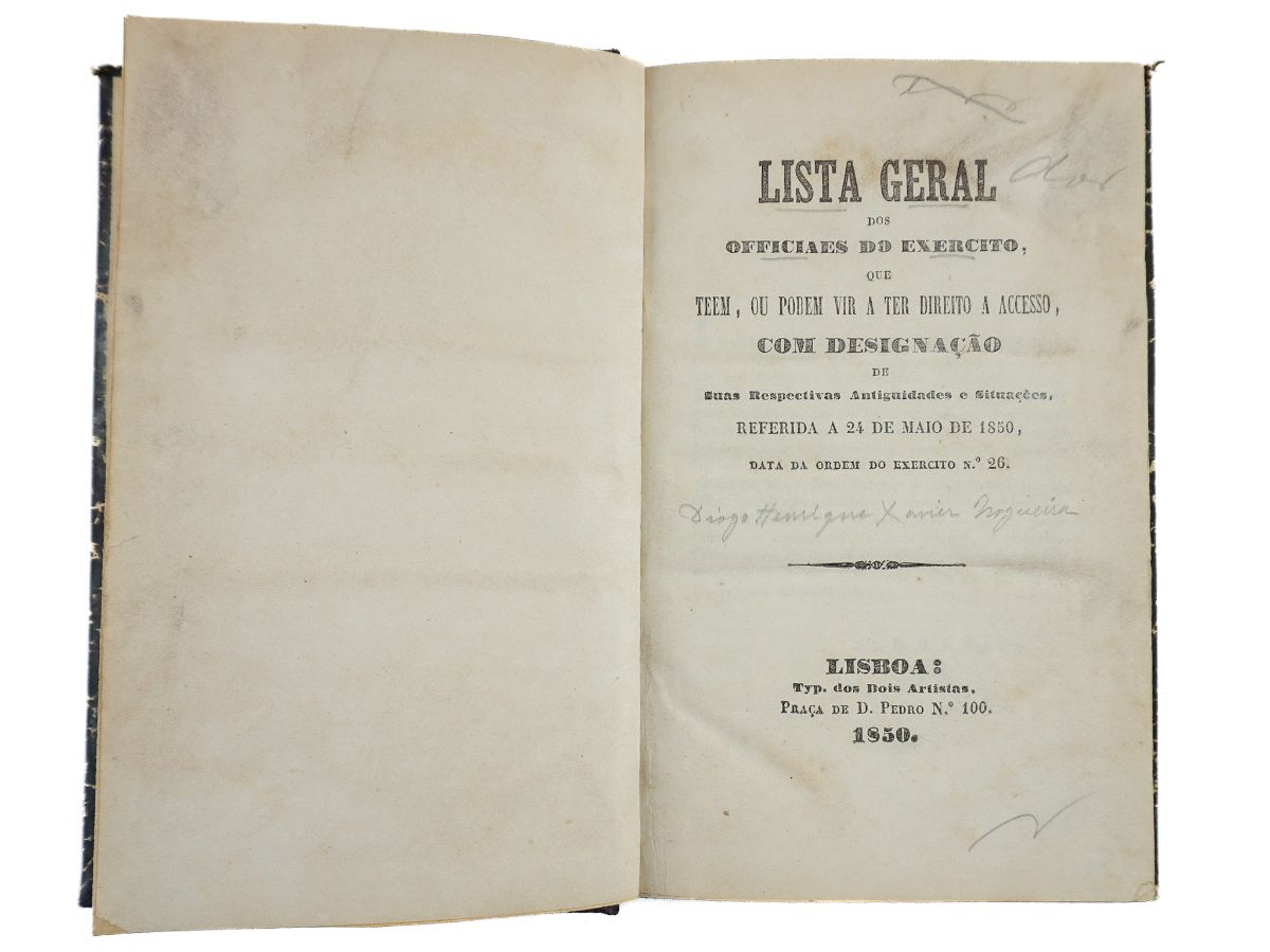 Lista Geral dos Oficiais do Exército que têm ou pode vir a ter acesso (1850)