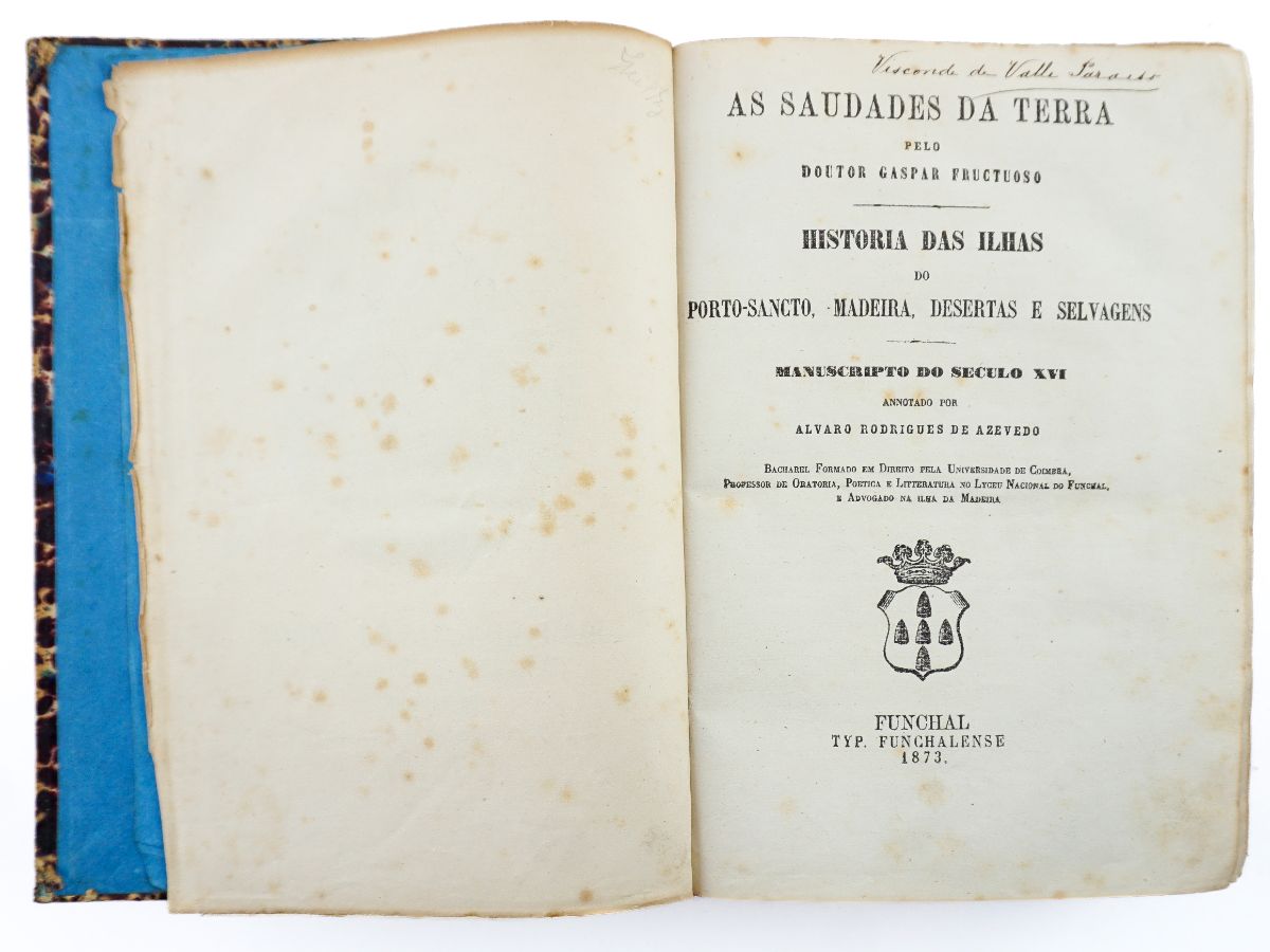 Gaspar Fructuoso – As Saudades da Terra (1873)