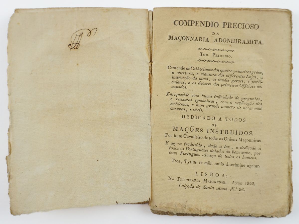 Compendio Precioso da Maçonnaria Adonhiramita