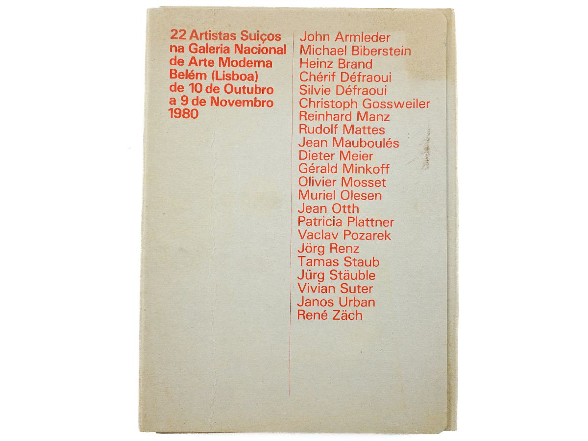 22 Artistas Suíços na Galeria Nacional de Arte Moderna Belém - 1980